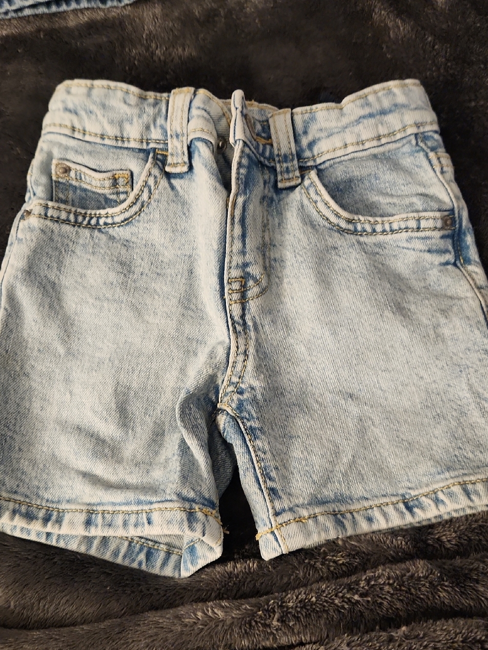 Cat & Jack Light Blue Denim Shorts with Adjustable Waist